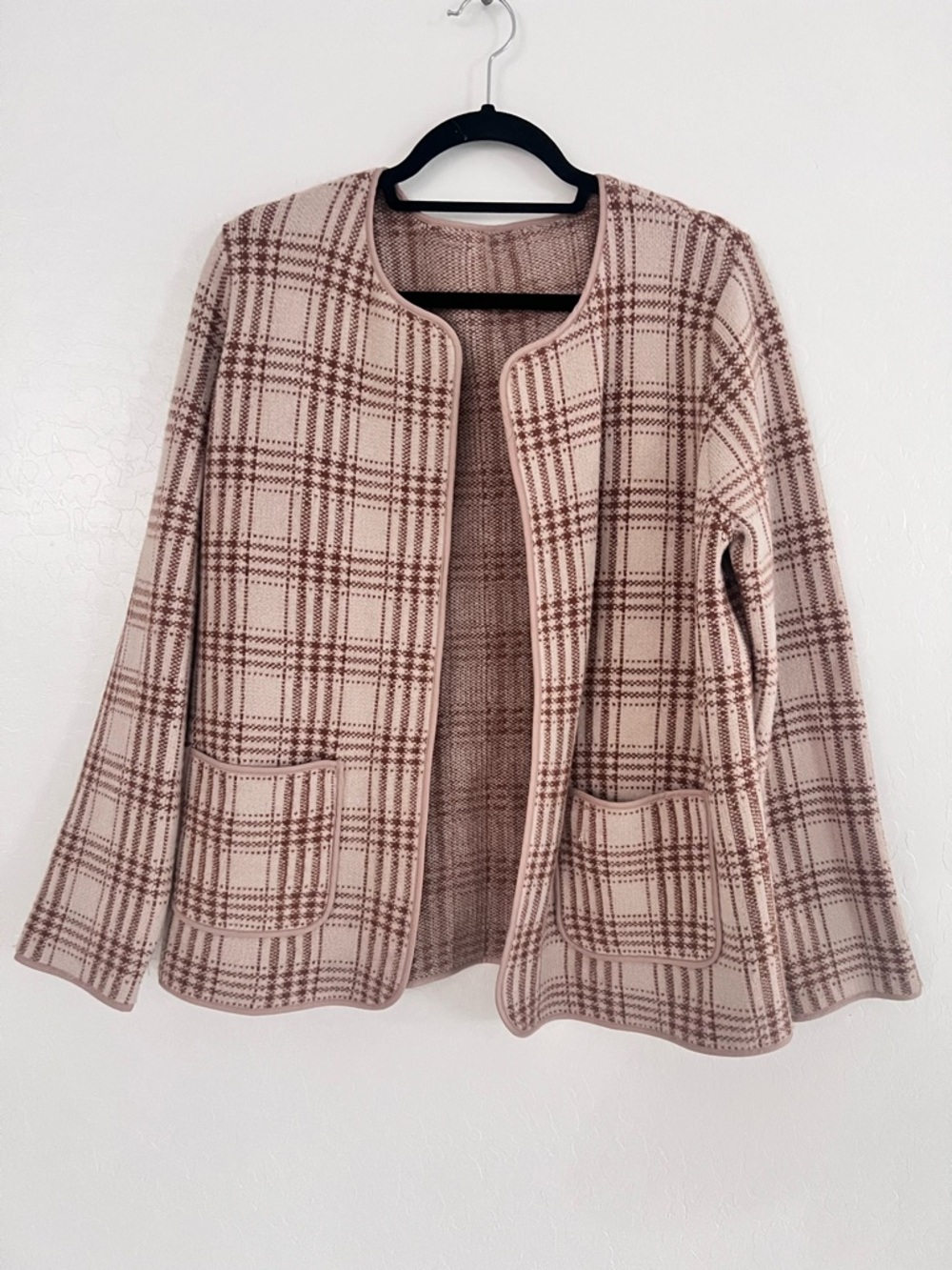 Drapers & Damons Open Plaid Cardigan